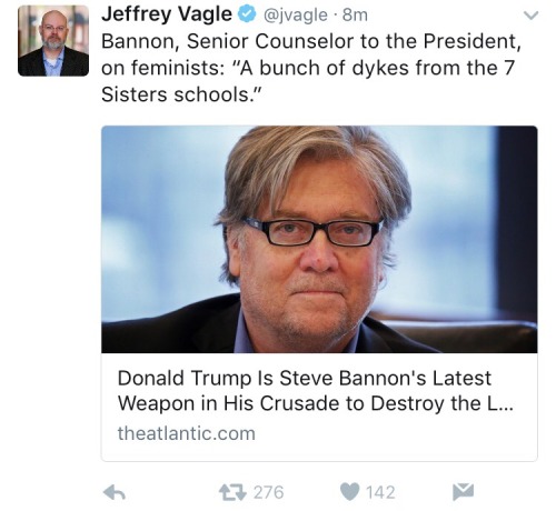 ihavefeministbones:Meet Steve Bannon. Now one of the most powerful men in America.
