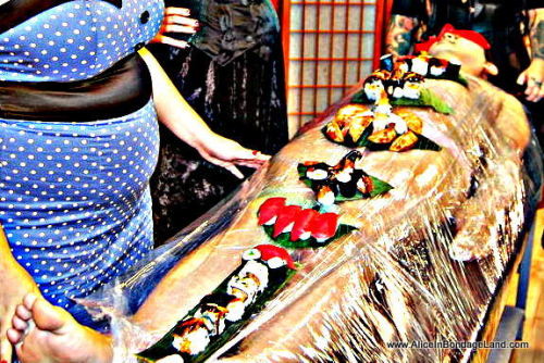 mistressaliceinbondageland:  Sissy Sushi Shoot is a REALITY! Enjoy these super teaser images from http://www.aliceinbondageland.com Made Sushi For ThemA Bound Platter I BecameHope I Pleased Them All- Haiku by Sissy Joy I had a great time joining forces