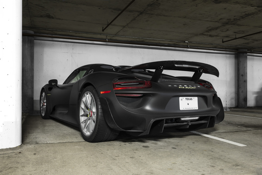 amazingcars:  Matte Black Porsche 918 - Picture by Axion23 http://flic.kr/p/CshLs1