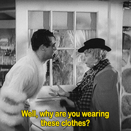cinemaspam:David’s response to Aunt Elizabeth asking him why he is wearing a woman’s dressing gown (