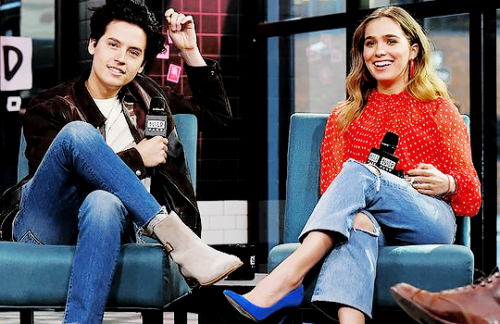 Cole Sprouse and Haley Lu Richardson attend the Build Series to discuss ‘Five Feet Apart’ at Build S