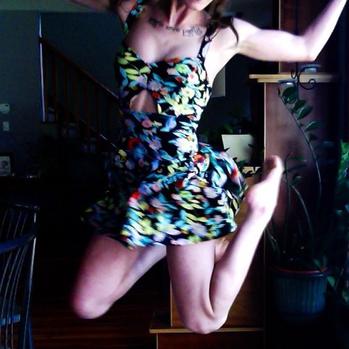 I miss dancing so much ugh, I wanna start again real real bad. #girl #midair #jumping #idk