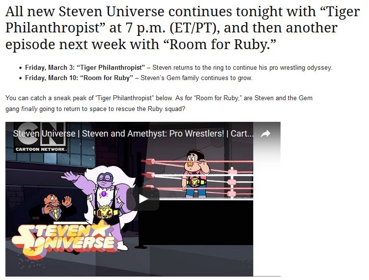 Room for Ruby - Episode description from The Geekiary