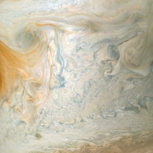 Take in the Jovian view. See a tapestry of vivid colors and swirling atmospheric vortices in this cl