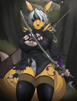 xprayland:   Please, do not try to remove her OS chip.   I love NieR: Automata, and Renamon is a character I really enjoy… so mixing both things was an enjoyable experience.  _____________________________ Support my work and get access to extras! Remember