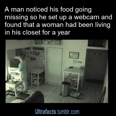 00kinana00:
“ dangerhamster:
“ ultrafacts:
“ Source For more posts like this, follow the Ultrafacts Blog!
”
this story always fascinates/terrifies me
imagine noticing your food going missing, setting up a webcam expecting to see like a cat or a...