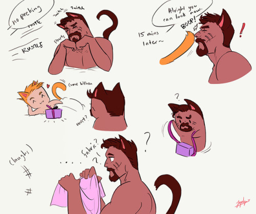 Sooo this entire post originated from a tweet postthat inspired me to make this R76 Cat!Family AU.