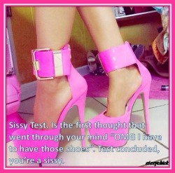 slutgurl13:  blogwbass:sissystable:Do you want those shoes ?Yes I want them where can I get them  even better if they locked on my sissy feet  Lock them on me please