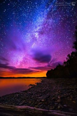 suuperhuumann:  Milky way over Spencer bay, Moosehead lake, maine by  Aaron Priest    