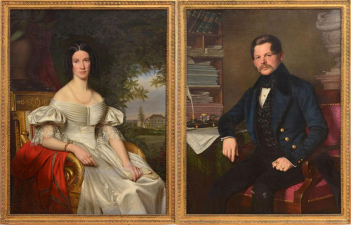 1837-1838 Joseph Bernhardt - Theobald von Buttler Haimhausen and Victorine von Buttler Haimhausen(Pr