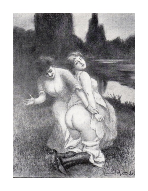 agracier:  illustrations by Louis Malteste for a French spanking novel …