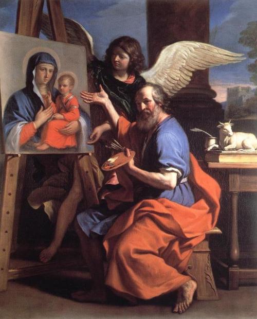 Saint Luke Displaying a Painting of the Virgin (1652-1653). Giovanni Francesco Barbieri, called Il G