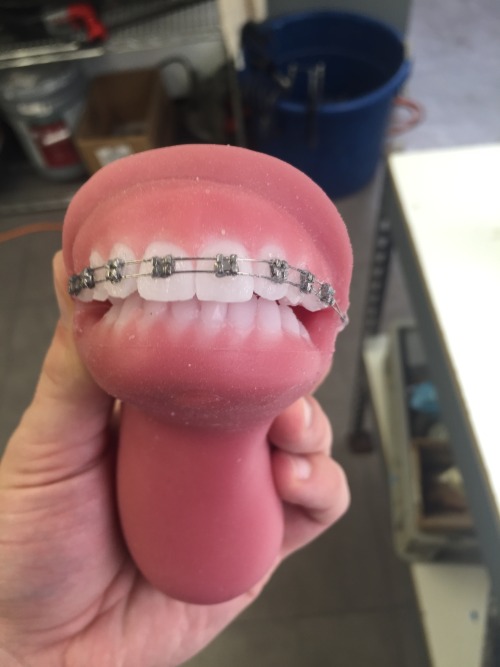 abysscreations:Behind The Scenes! Some braces work we did on a custom mouth for a client!