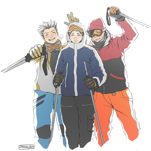 orangiah:    HQ winter hols creator reveals have gone up on AO3, which means i can post my snow blobs for @arsenicjay!! :D THANK YOU SO MUCH FOR YOUR PROMPT this was so much fun to do and i wanna go skiing aaaaaaaa ALSO bonus owls! couldn’t figure