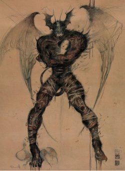 the-necrophantasmagoria:Devilman by Yoshitaka Amano