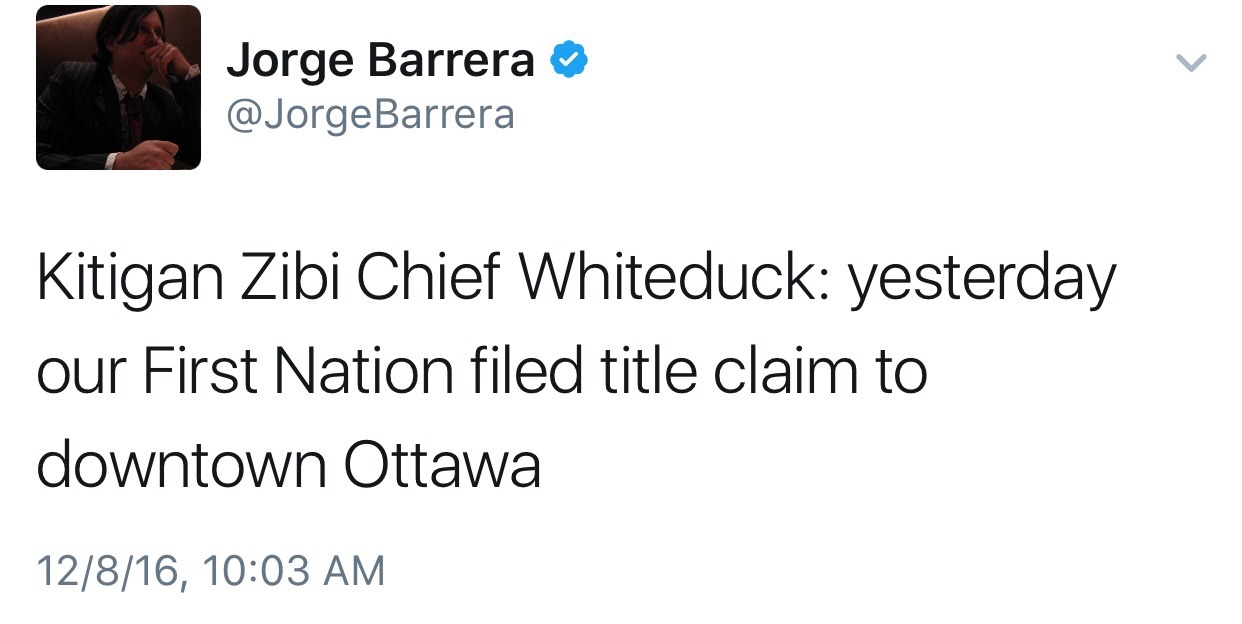 nativenews: [TWEET: Kitigan Zibi Chief Whiteduck says “Yesterday our First Nation
