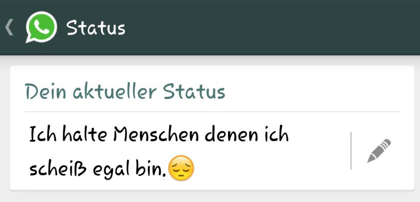 Status Sprüche on Tumblr Ich halte Menschen denen ich scheiß egal bin.