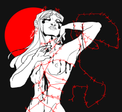 lard-art: Goretober Day 1 - Barbed WirePromptsIf I forget to tag something please tell me.