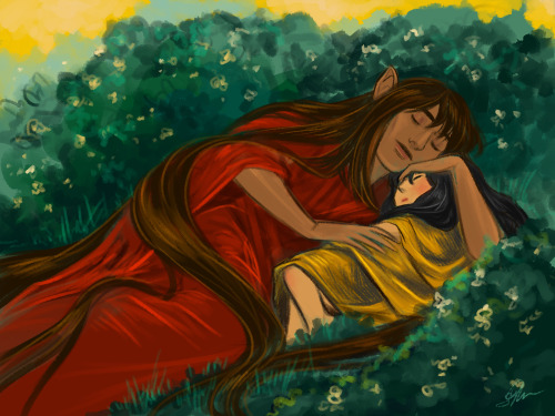 scorpionhoney: - Maedhros and Fingon - Finwë with little Fëanor