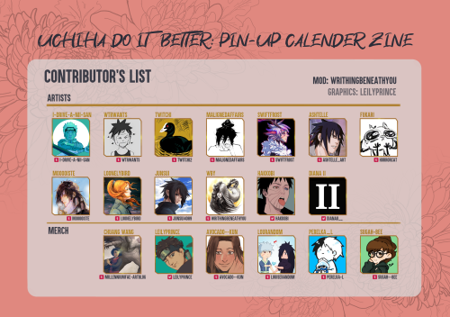 uchiha-do-it-better:Please welcome the amazing talents bringing you the 2021 Uchiha calendar![ MOD ]