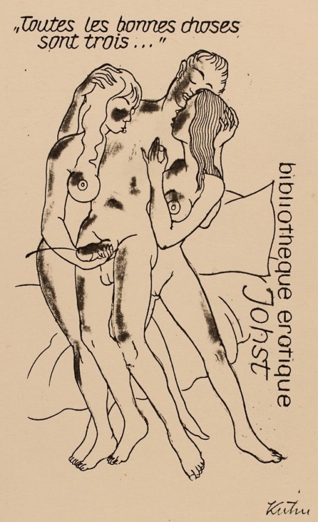 exlibris by Fritz Kühn (German, 1924 - 2004)