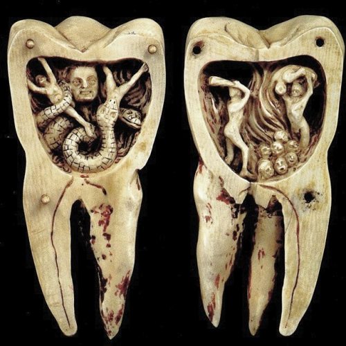 betweenmirrors-com:THE TOOTH WORM AS HELL’S DEMON 18th Century Ivory Carving from Southern FranceThe