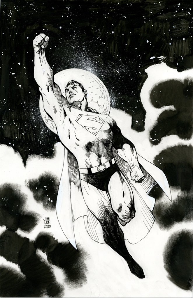 Superman Side Bust Drawing Signed Art By Jim Lee Comic Collectibles  Original Art | lupon.gov.ph
