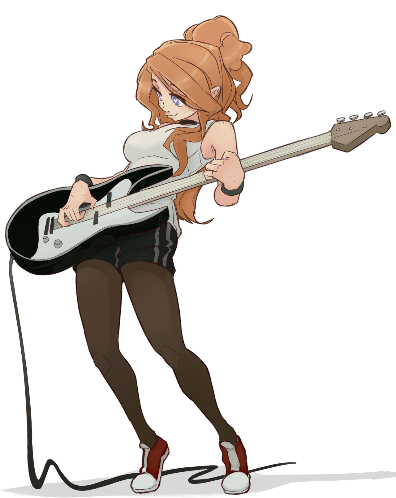nachonachoz:Drew my friend’s OC, Levi, just jammin’ having a good time.