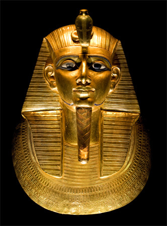 Golden burial mask of Psusennes I, Egyptian Pharoah 1047 – 1001 BC
