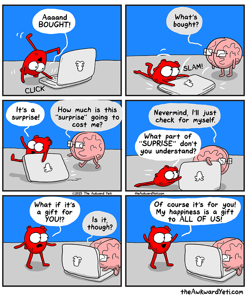 larstheyeti:  my holiday shopping in a nutshellhttp://theawkwardyeti.com 