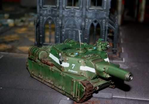 Thunderer Siege TankTaurox PrimeCarnadon Tank with full Multilaser loadoutHalftrack used as a standa