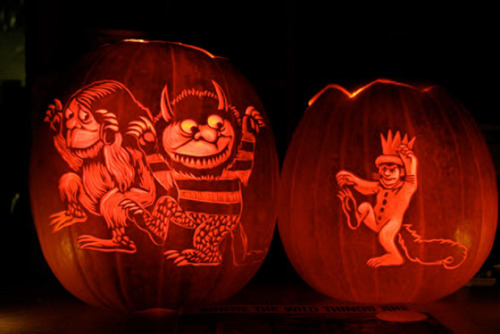 babywinterlove:Where the Wild Things Are pumpkin carving