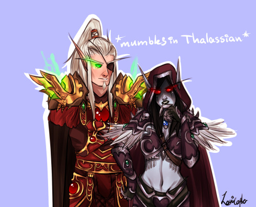 levicoptart:Elves and their elvish language.