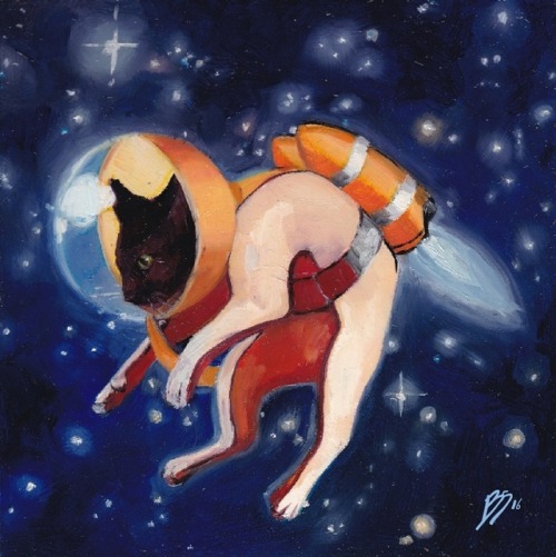 sosuperawesome: Space Cats by Bronwyn Schuster on inprnt More posts like this Oh god, it’s one