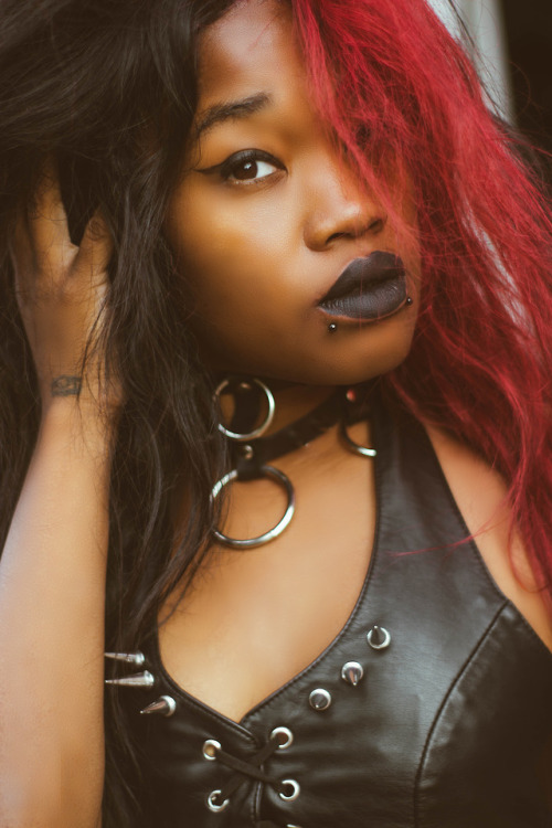 jaseminedenise: Do you really want me? Do you really want me– alive or dead to torture for my sins? Self Portraits: @jaseminedenisephotography  Brands I’m wearing: Iron Fist Clothing (Shoes / Clutch)@skgdesigns (Collar)@toxicvisionclothing (Pants) 