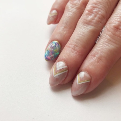 Opals for an October baby @melissa.jeanb. . . . . . . . . #nailart #junipernails #juniperkelly #me