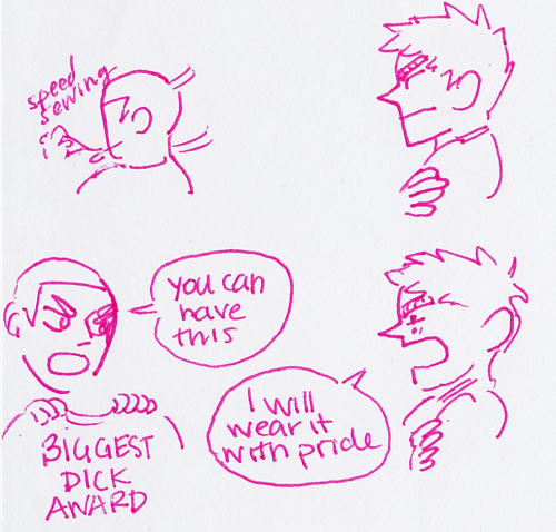 justicewetrust:  This is lit erally the dumbest thing I have ever drawn Also Kinjou no. Never sew that on a tshirt.   