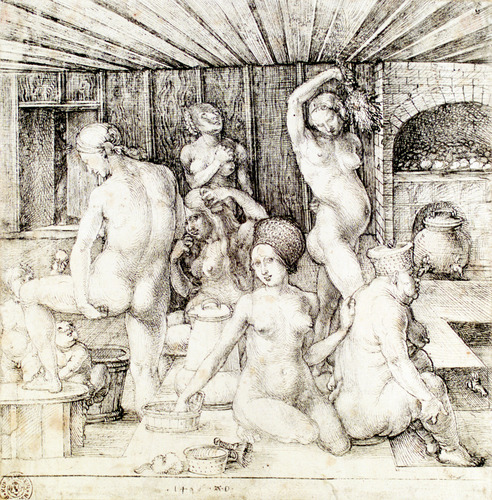 artist-durer: Woman`s Bath, 1496, Albrecht Dürer