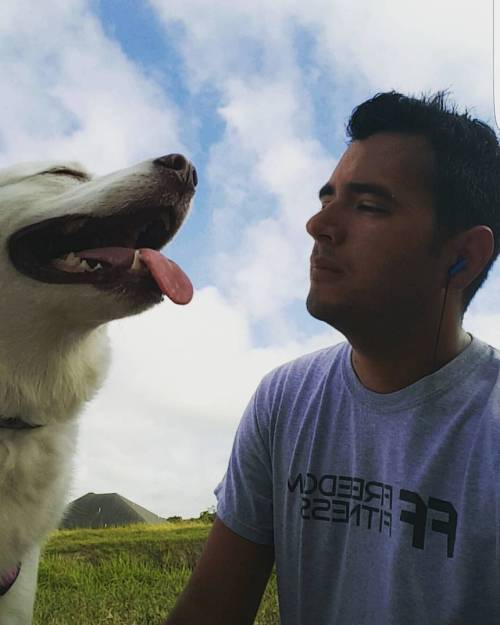 #Ghost and I decided to go #running this morning. She was not having the humidity and threw herself 