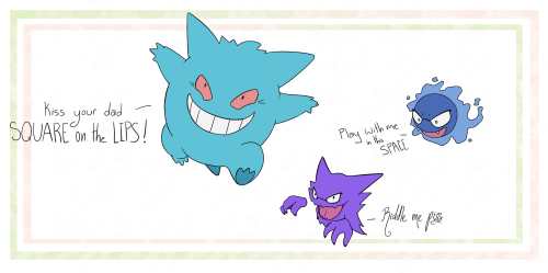 captociearts: I drew the McElroys as one of my favorite ghost-type pokemon evolutionary lines. Featu