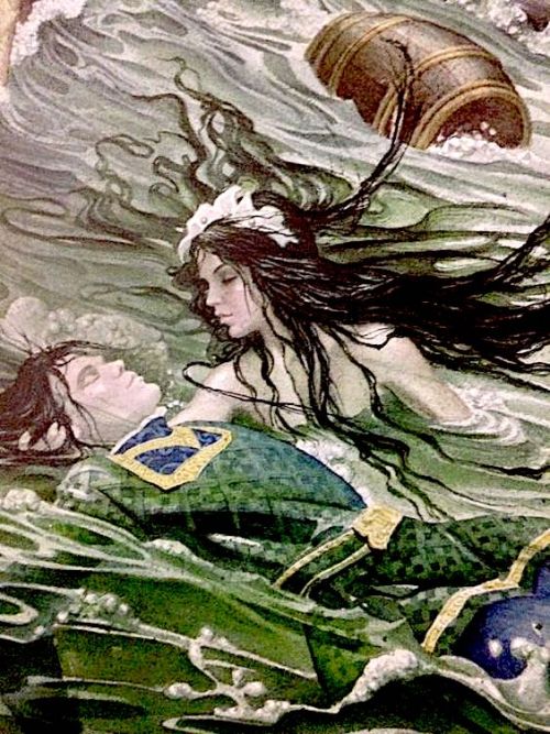 mermaidenkay:“The Little Mermaid” written by Hans Christian Andersen, illustrated here by American a