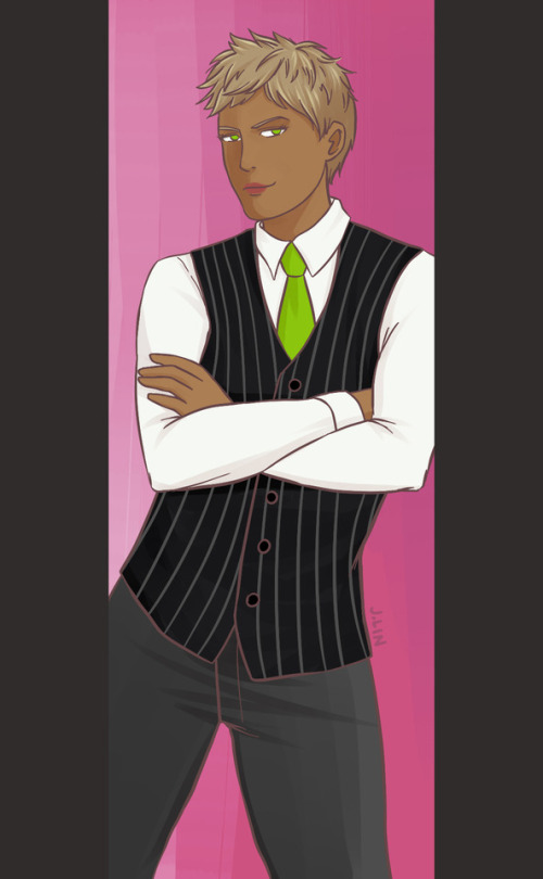 Inktober 2018, Day 13, Sketch OfMackenzie Hunt (Havenfall Is For Lovers) Posing In A Suit. I Havent Read