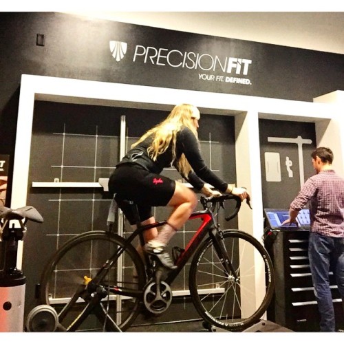 emmybremer: Making science happen in the fit studio with @kyleowenruss. #scienceelbow #math (at Trek