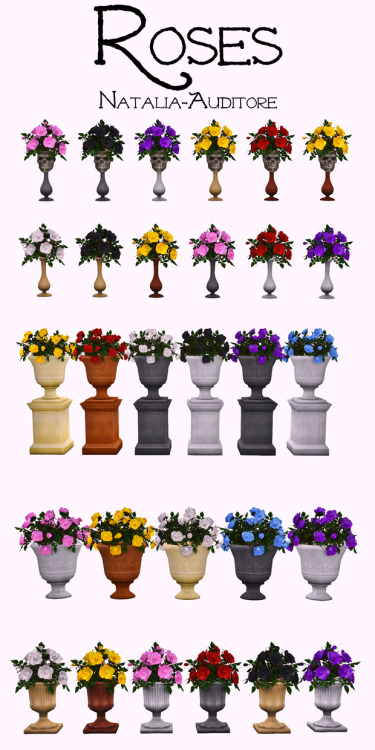 RosesRequest ~~~~ made with witcher flowers and EA vases2 for outside and 3 for insidethey come with
