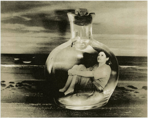 design-is-fine:  Grete Stern, Dreams (Sueños), 1949-1950.  Photomontages © 2015 Estate of Horacio Coppola. Stern did study at the bauhaus, opened a pioneering photo studio ringl + pit and fled Nazi Germany in 1935, finally settling down in Argentinia.