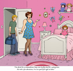 favouritehumiliationcaptions: carolus666: Yes, I have a daughter’s room; But I also have an austere room when I’m a naughty “boy”!My wife’s room is when I am a good girl.Charlotte (ex Charles sissy husband to Catherine) Favourite humiliation