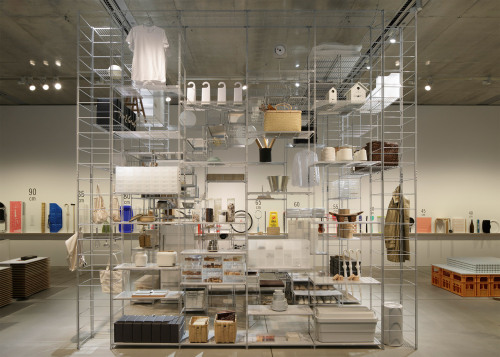 throughjo:  “…Tokyo architect Fumihiko Sano used Japanese design brand Muji’s popular steel shelving
