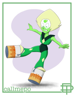 callmepo:  Drew one of the goofy moments from the last Steven Universe episode. Peridot is the officially Sheldon Cooper of the Crystal Gems gang.   &lt;3 &lt;3 &lt;3