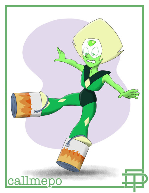 callmepo:  Drew one of the goofy moments from the last Steven Universe episode. Peridot is the officially Sheldon Cooper of the Crystal Gems gang.   <3 <3 <3