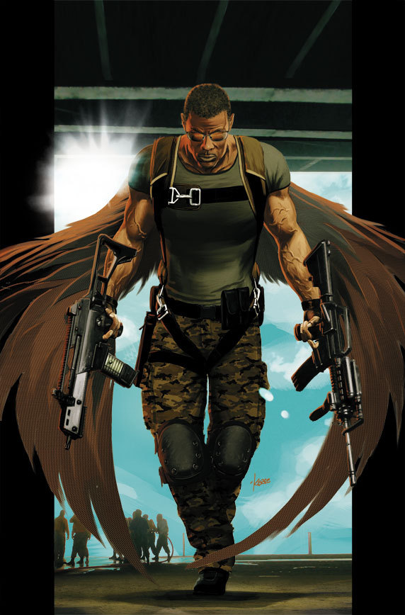 lospaziobianco:1) Storm by Julie Bell2) Ultimate Falcon by Kaare Andrews3) Black